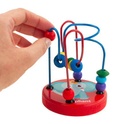 TG50048 SPIRALA DREWNIANA KORALIKI PRZEPLATANKA MULA ZABAWKA EDUKACYJNA MONTESSORI