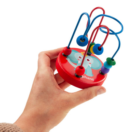 TG50048 SPIRALA DREWNIANA KORALIKI PRZEPLATANKA MULA ZABAWKA EDUKACYJNA MONTESSORI