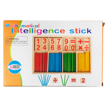 TG50050 ZESTAW MATEMATYCZNY PATYCZKI DO NAUKI LICZENIA LICZYDŁO MATEMATYKA DREWNO