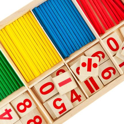 TG50050 ZESTAW MATEMATYCZNY PATYCZKI DO NAUKI LICZENIA LICZYDŁO MATEMATYKA DREWNO