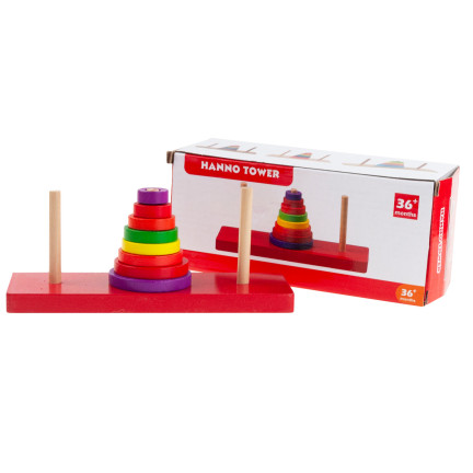 TG50053 KLOCKI DREWNIANE UKŁADANKA STOŻEK sorter piramida