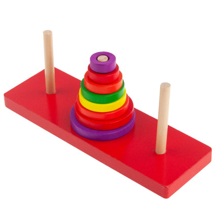 TG50053 KLOCKI DREWNIANE UKŁADANKA STOŻEK sorter piramida