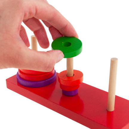 TG50053 KLOCKI DREWNIANE UKŁADANKA STOŻEK sorter piramida