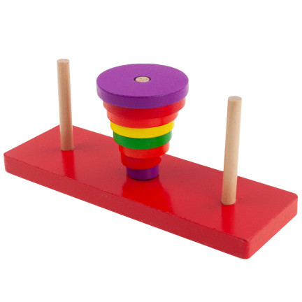 TG50053 KLOCKI DREWNIANE UKŁADANKA STOŻEK sorter piramida