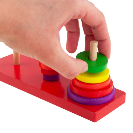 TG50053 KLOCKI DREWNIANE UKŁADANKA STOŻEK sorter piramida