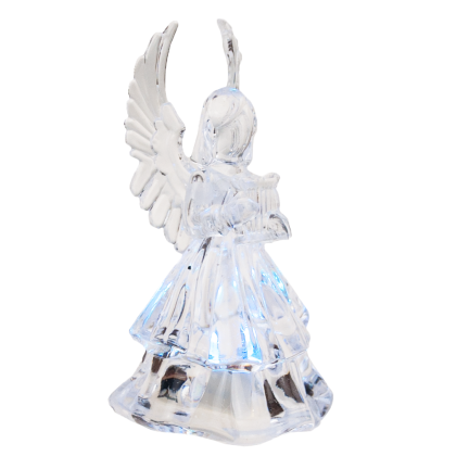 TG51123 ANIOŁEK AKRYLOWY LED ANIOŁ FIGURKA do SZOPKI + BATERIE ŚWIECĄCY ozdoca świąt