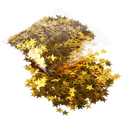 Brokatowe gwiazdki, złote, do scrapbookingu, dekoracja kartek i prezentów, 35g