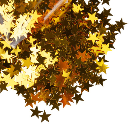 Brokatowe gwiazdki, złote, do scrapbookingu, dekoracja kartek i prezentów, 35g