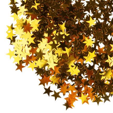 Brokatowe gwiazdki, złote, do scrapbookingu, dekoracja kartek i prezentów, 35g