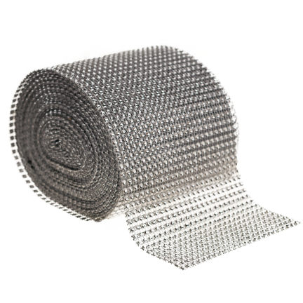 TG51184 TAŚMA DIAMENTOWA SREBRNA PAS CYRKONIE DŻETY