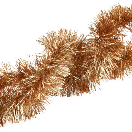 TG51877-ZŁ ŁAŃCUCH CHOINKOWY ZŁOTY METALICZNY GĘSTY GIRLANDA NA CHOINKĘ 2M