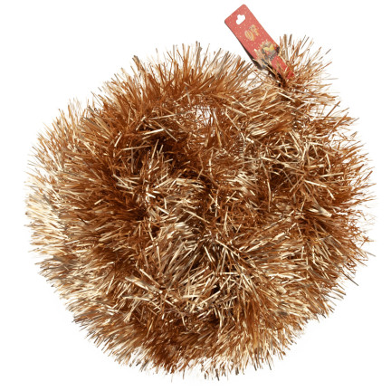 TG51877-ZŁ ŁAŃCUCH CHOINKOWY ZŁOTY METALICZNY GĘSTY GIRLANDA NA CHOINKĘ 2M