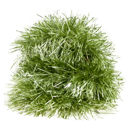 TG51877-ZIEL ŁAŃCUCH CHOINKOWY SREBRNY ZIELONY GĘSTY GIRLANDA NA CHOINKĘ 2M