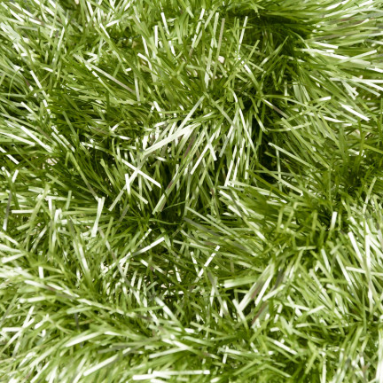 TG51877-ZIEL ŁAŃCUCH CHOINKOWY SREBRNY ZIELONY GĘSTY GIRLANDA NA CHOINKĘ 2M