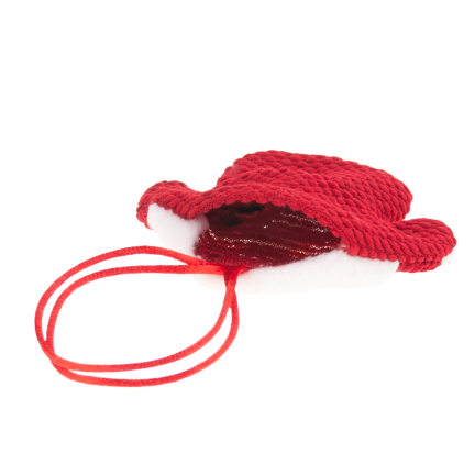 Etui na sztućce, pokrowiec świąteczny, dekoracja stołu, ubranko Mikołaja, czerwone, zestaw 6szt.