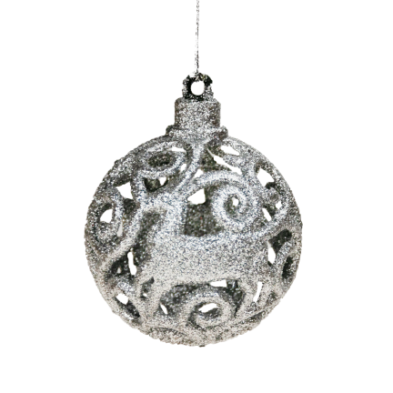 TG53080-1 BOMBKI CHOINKOWE srebrne ZESTAW XXL 100szt WZORY bombka BOMBEK 6/4/3cm