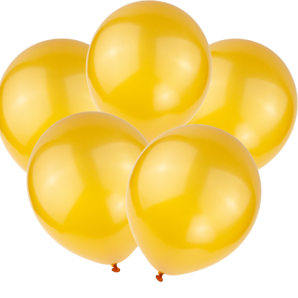 TG53244Z BALONY METALLIC 5SZT ZŁOTE CHROME METALICZNE URODZINY ŚLUB IMPREZA