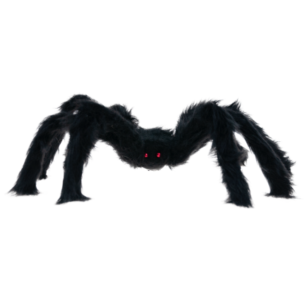 Sztuczny pająk, włochaty, czarny, dekoracja Halloween, straszna tarantula, 40cm