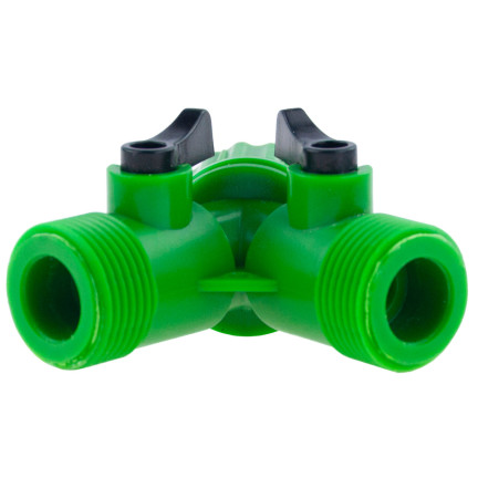 TG53510 TRÓJNIK ROZGAŁĘZIACZ DO WĘŻA OGRODOWEGO 3/4 + ZAWORY
