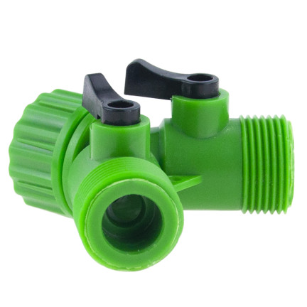 TG53510 TRÓJNIK ROZGAŁĘZIACZ DO WĘŻA OGRODOWEGO 3/4 + ZAWORY