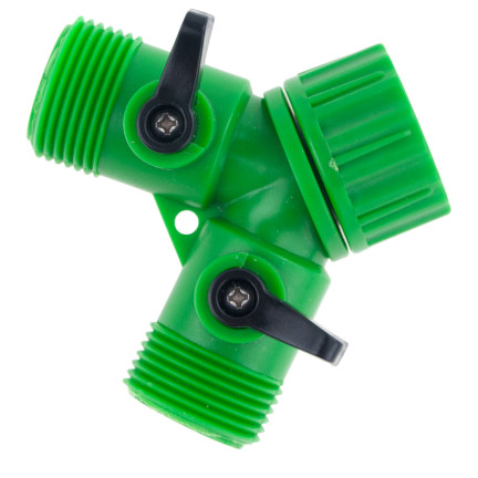 TG53510 TRÓJNIK ROZGAŁĘZIACZ DO WĘŻA OGRODOWEGO 3/4 + ZAWORY