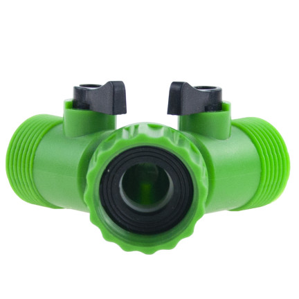 TG53510 TRÓJNIK ROZGAŁĘZIACZ DO WĘŻA OGRODOWEGO 3/4 + ZAWORY