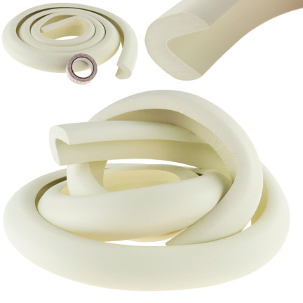 TG53544-1 BIAŁA TAŚMA ZABEZPIECZAJĄCA PIANKOWA DO MEBLI OSŁONA KRAWĘDZI kanty 200CM