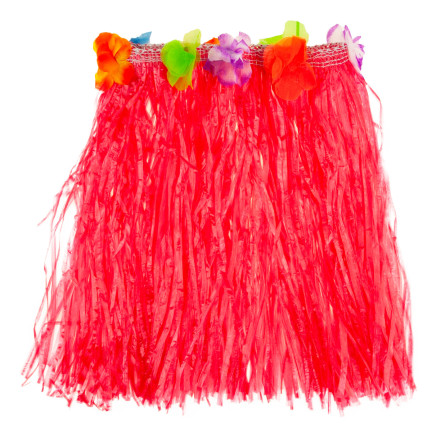 TG53714 SPÓDNICA HAWAJSKA SPÓDNICZKA ALOHA Z KWIATAMI PRZEBRANIE PLAŻA IMPREZA