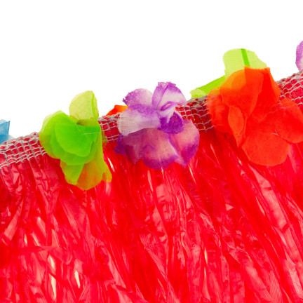 TG53714 SPÓDNICA HAWAJSKA SPÓDNICZKA ALOHA Z KWIATAMI PRZEBRANIE PLAŻA IMPREZA