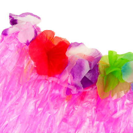 TG53714 SPÓDNICA HAWAJSKA SPÓDNICZKA ALOHA Z KWIATAMI PRZEBRANIE PLAŻA IMPREZA