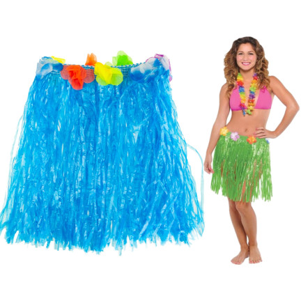 TG53714 SPÓDNICA HAWAJSKA SPÓDNICZKA ALOHA Z KWIATAMI PRZEBRANIE PLAŻA IMPREZA