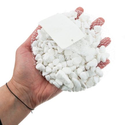 TG55068 KAMYKI DEKORACYJNE NATURALNE BIAŁE KAMYCZKI DONICZKI OGRÓDKA LAS W SŁOIKU