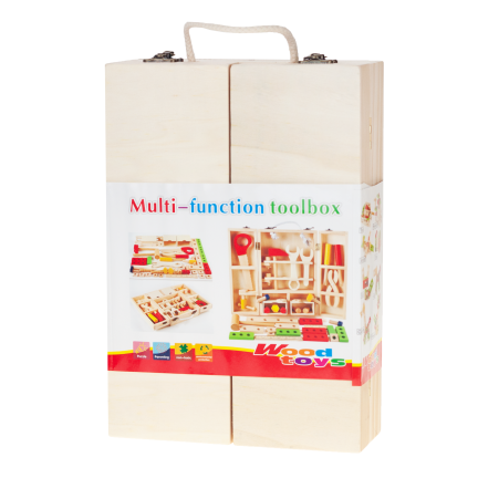 TG55451 Drewniane Narzędzia + Skrzynka Warsztat dla Dzieci zestaw