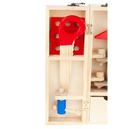 TG55451 Drewniane Narzędzia + Skrzynka Warsztat dla Dzieci zestaw