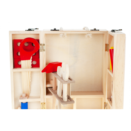 TG55451 Drewniane Narzędzia + Skrzynka Warsztat dla Dzieci zestaw