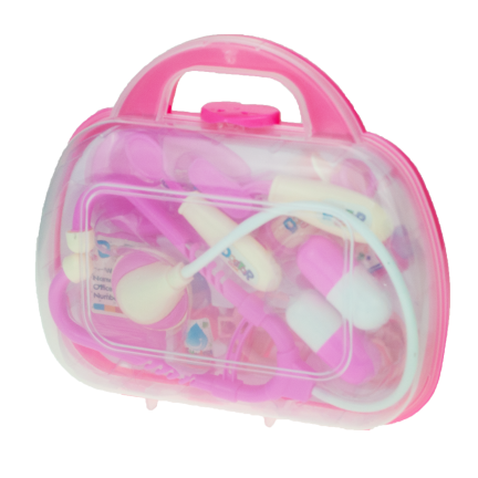 TG55505-2 LEKARZ RÓŻOWY ZESTAW LEKARZA W WALIZCE ZABAWKOWY MAŁY DOKTOR STETOSKOP