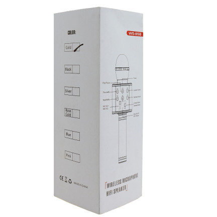 TG67276 MIKROFON BEZPRZEWODOWY KARAOKE DO ŚPIEWANIA BLUETOOTH GŁOŚNIK