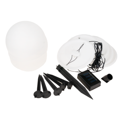 TG55962 LAMPA SOLARNA PÓŁKULA KOLOROWE 5SZT 5 LED WBIJANA LAMPY SOLARNE