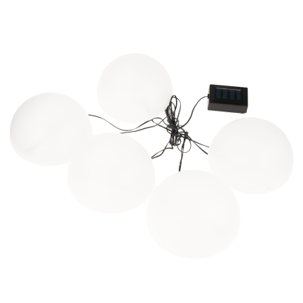 TG55962 LAMPA SOLARNA PÓŁKULA KOLOROWE 5SZT 5 LED WBIJANA LAMPY SOLARNE
