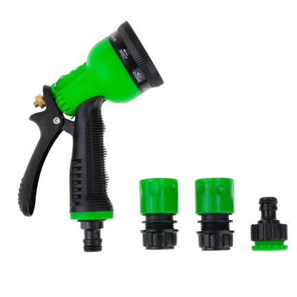 TG56036 WIELOFUNKCYJNY ZRASZACZ OGRODOWY ZESTAW PISTOLET DO WĘŻA ZŁĄCZKI + końcówka