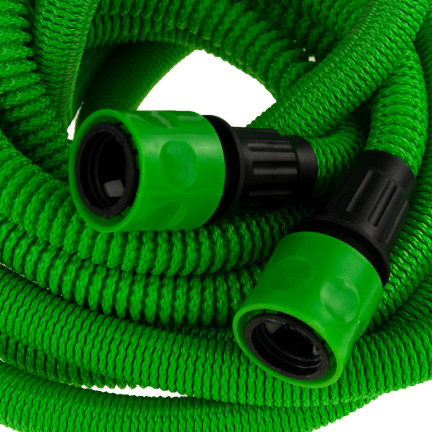 TG56038 WĄŻ OGRODOWY ROZCIĄGLIWY ELASTYCZNY Z PISTOLETEM15M DO PODLEWANIA + ZŁĄCZKI