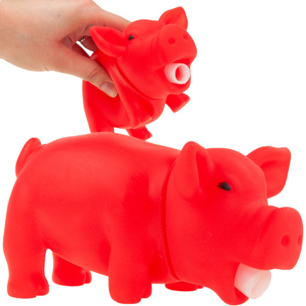 TG56072 GRYZAK ZABAWKA DLA PSA ŚWINKA PISZCZAŁKA ŚWINIA CHRUMKAJĄCA