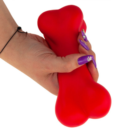 TG56080 GRYZAK KOŚĆ GUMOWA DLA PSA PSÓW ZABAWKA APORTOWA PISZCZĄCA PISZCZAŁKA