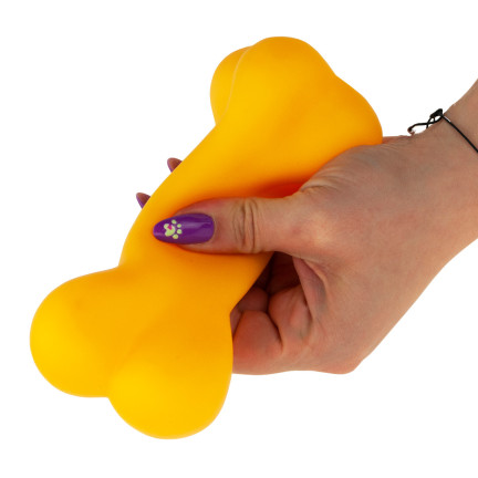 TG56080 GRYZAK KOŚĆ GUMOWA DLA PSA PSÓW ZABAWKA APORTOWA PISZCZĄCA PISZCZAŁKA