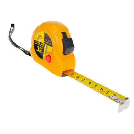 TG56086 MIARKA MIARA ZWIJANA 3M MIERNICZA TAŚMA METRÓWKA POMIAR Z KLIPSEM zwijana