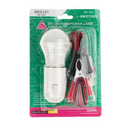 TG56137 ŻARÓWKA LAMPA WARSZTATOWA LED NA KLEMY DO AUTA AKUMULATORA KEMPING LATARKA