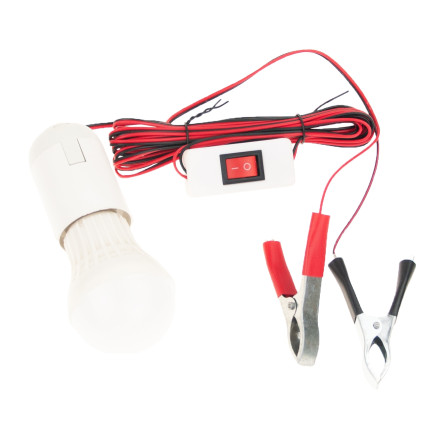 TG56137 ŻARÓWKA LAMPA WARSZTATOWA LED NA KLEMY DO AUTA AKUMULATORA KEMPING LATARKA