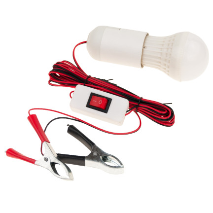 TG56137 ŻARÓWKA LAMPA WARSZTATOWA LED NA KLEMY DO AUTA AKUMULATORA KEMPING LATARKA