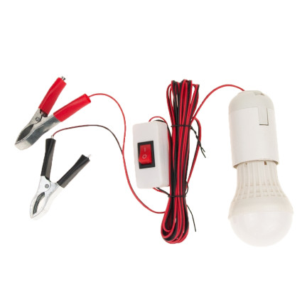 TG56137 ŻARÓWKA LAMPA WARSZTATOWA LED NA KLEMY DO AUTA AKUMULATORA KEMPING LATARKA