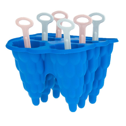 TG56186 FORMA DO 6 LODÓW NA PATYKU SILIKONOWA FOREMKA LODY DOMOWE SORBETY